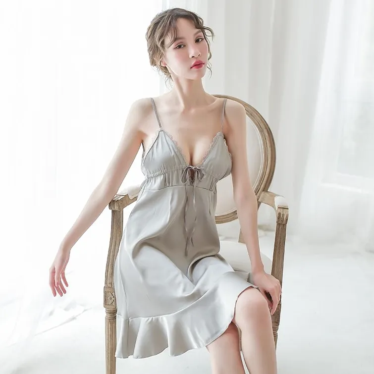 セクシーバックレスボウタイプルオーバ透かし彫りリボン付きランジェリー