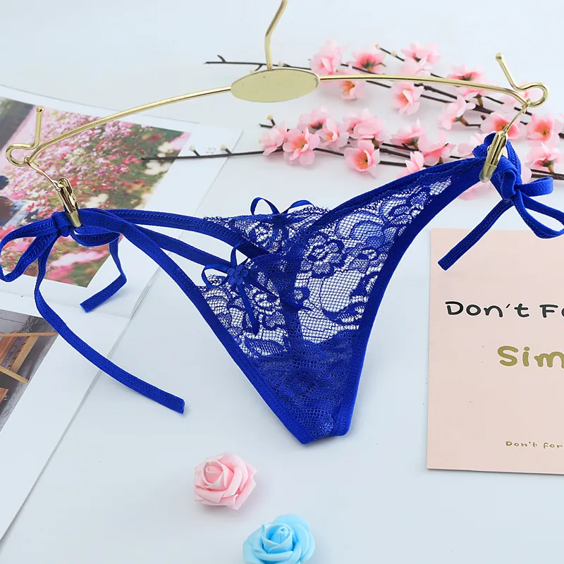 絶対欲しい 総レース 薄い 紐パン 瞬間脱着 通気性良い 透け透け Ｔバック・タンガ