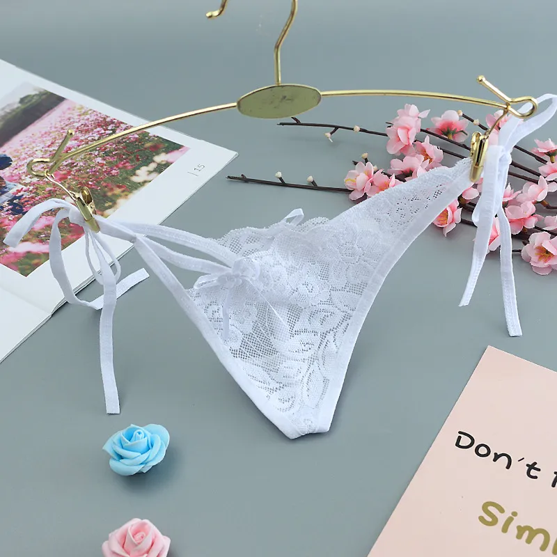 絶対欲しい 総レース 薄い 紐パン 瞬間脱着 通気性良い 透け透け Ｔバック・タンガ