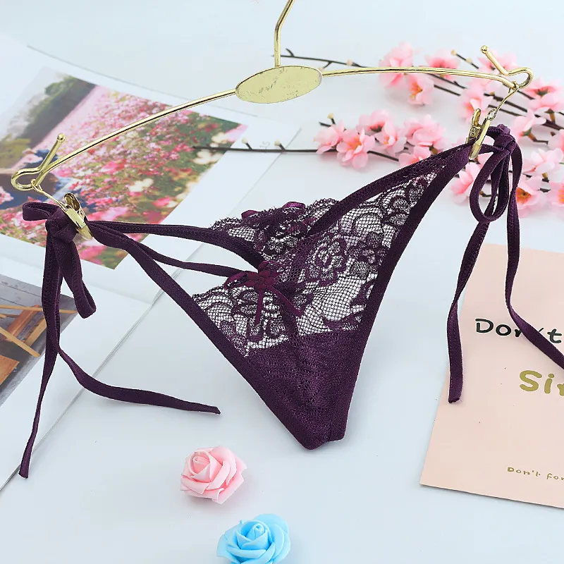 絶対欲しい 総レース 薄い 紐パン 瞬間脱着 通気性良い 透け透け Ｔバック・タンガ