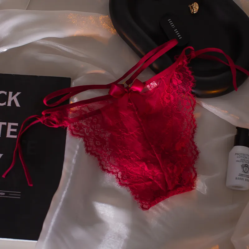 セクシー レース ボウタイ ローウェスト エロい 肌に優しい 高通気性 Ｔバック・タンガ