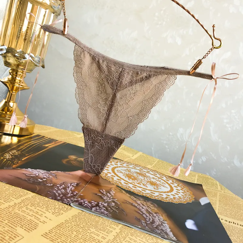総レース 薄い ボウタイ 通気性良い セクシー 透け透け ローウエスト Ｔバック・タンガ