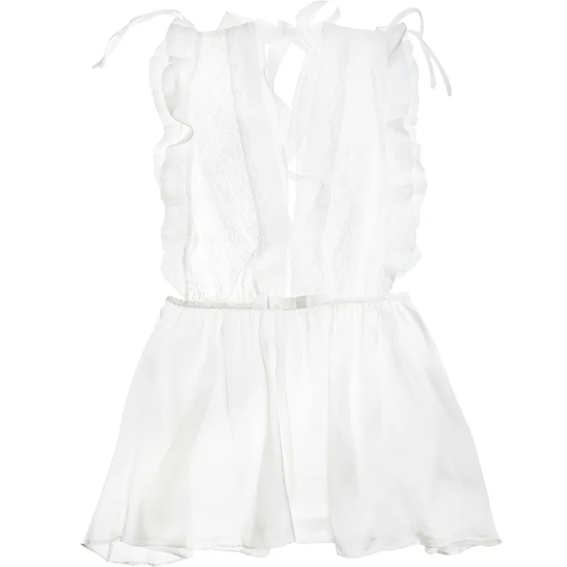 絶対欲しい ギャザー飾り Vネック バックレス Tバック セクシーランジェリー