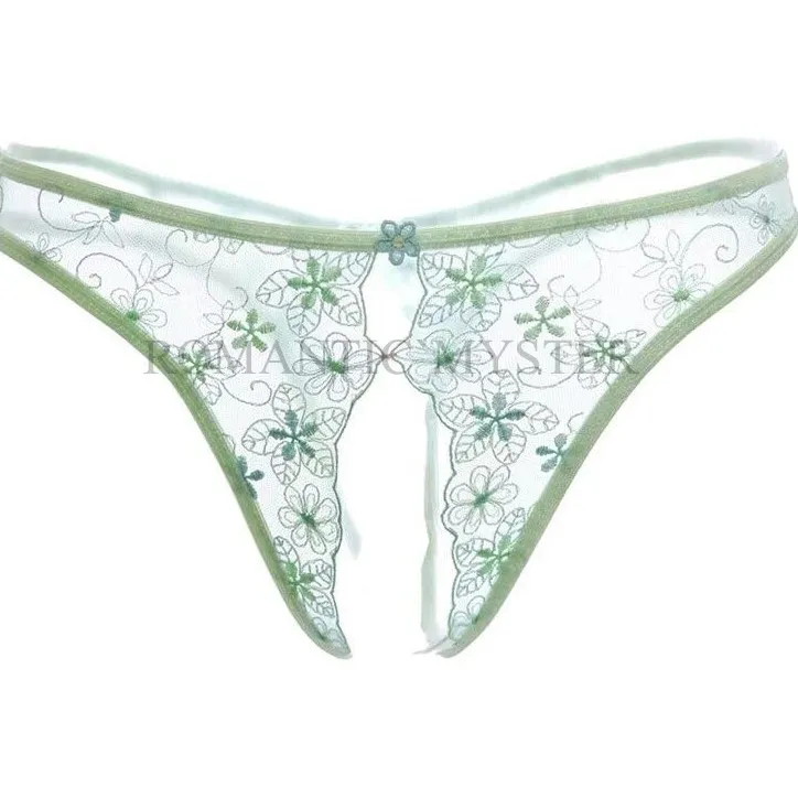 レース刺繡穴あきエロ下着セクシーランジェリーTバック・タンガ