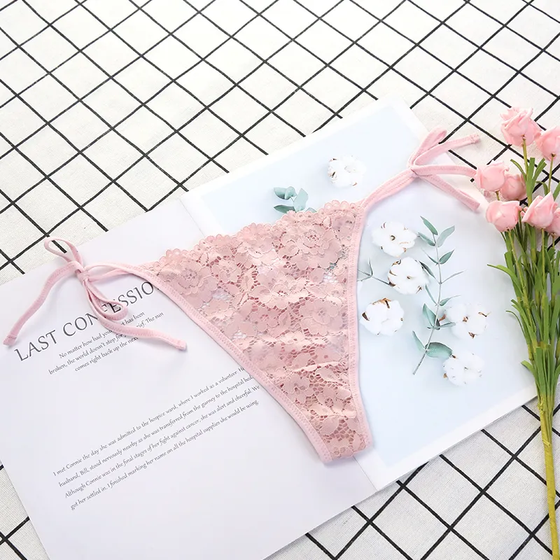 セクシー 透け感 通気性よい レース 紐パン Tバック・タンガ