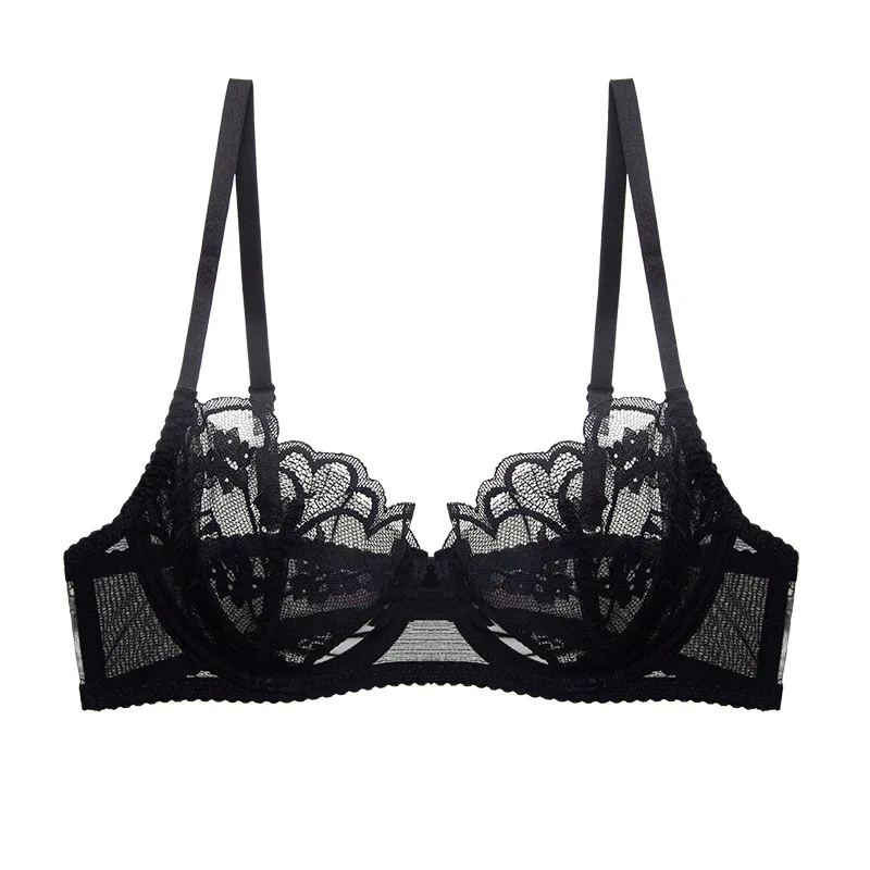 フェミニン 切り替え レース 後ろホック A-Eカップ ワイヤー入り セクシー ブラ・ショーツセット