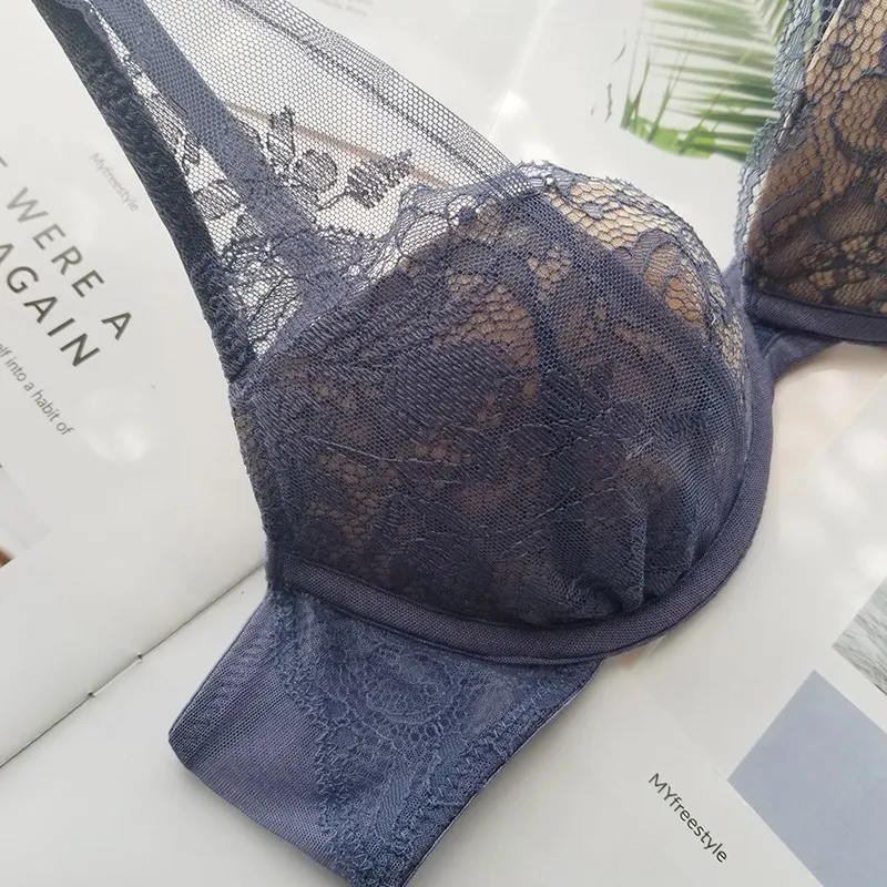 （B-Eカップ）セクシー フランス系 ノンワイヤー 無地 パッドあり ブラ・ショーツセット