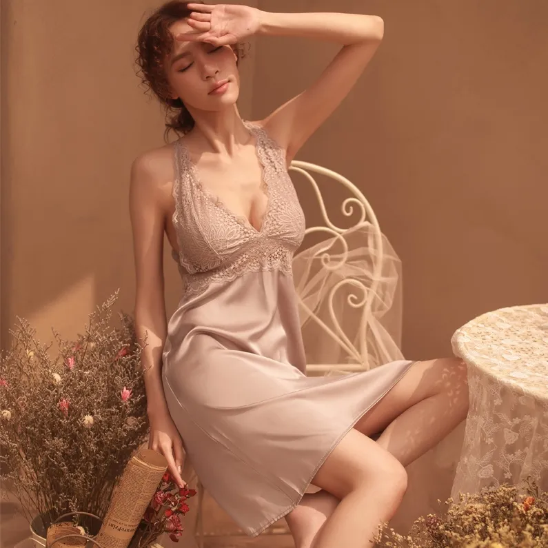 好感度UP レース Tバック付き Vネック 透け感 セクシーランジェリー ベビードール