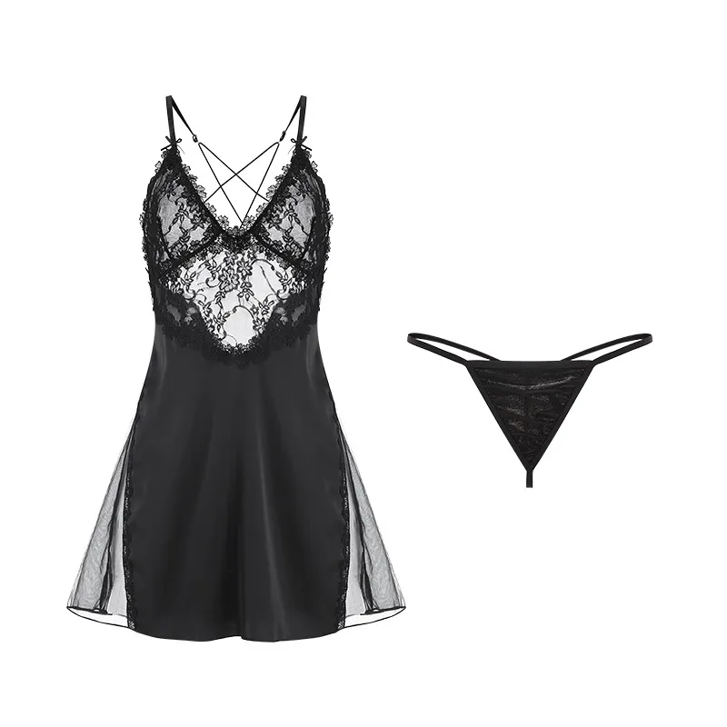 美人度アップ 透かし彫り レース 透け感 プルオーバー セクシーランジェリー