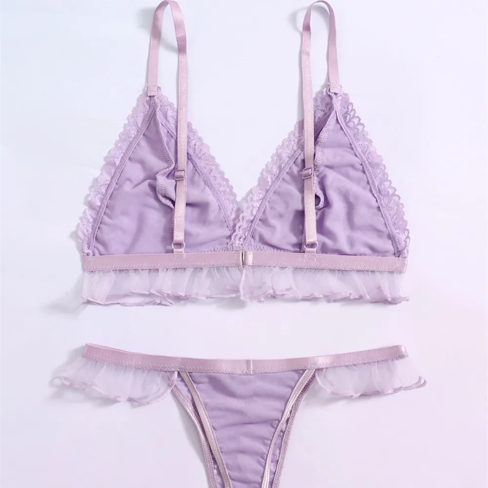 フランス式 高級感 セクシー レース 切り替え ノンワイヤー ゴージャス ブラ・ショーツセット