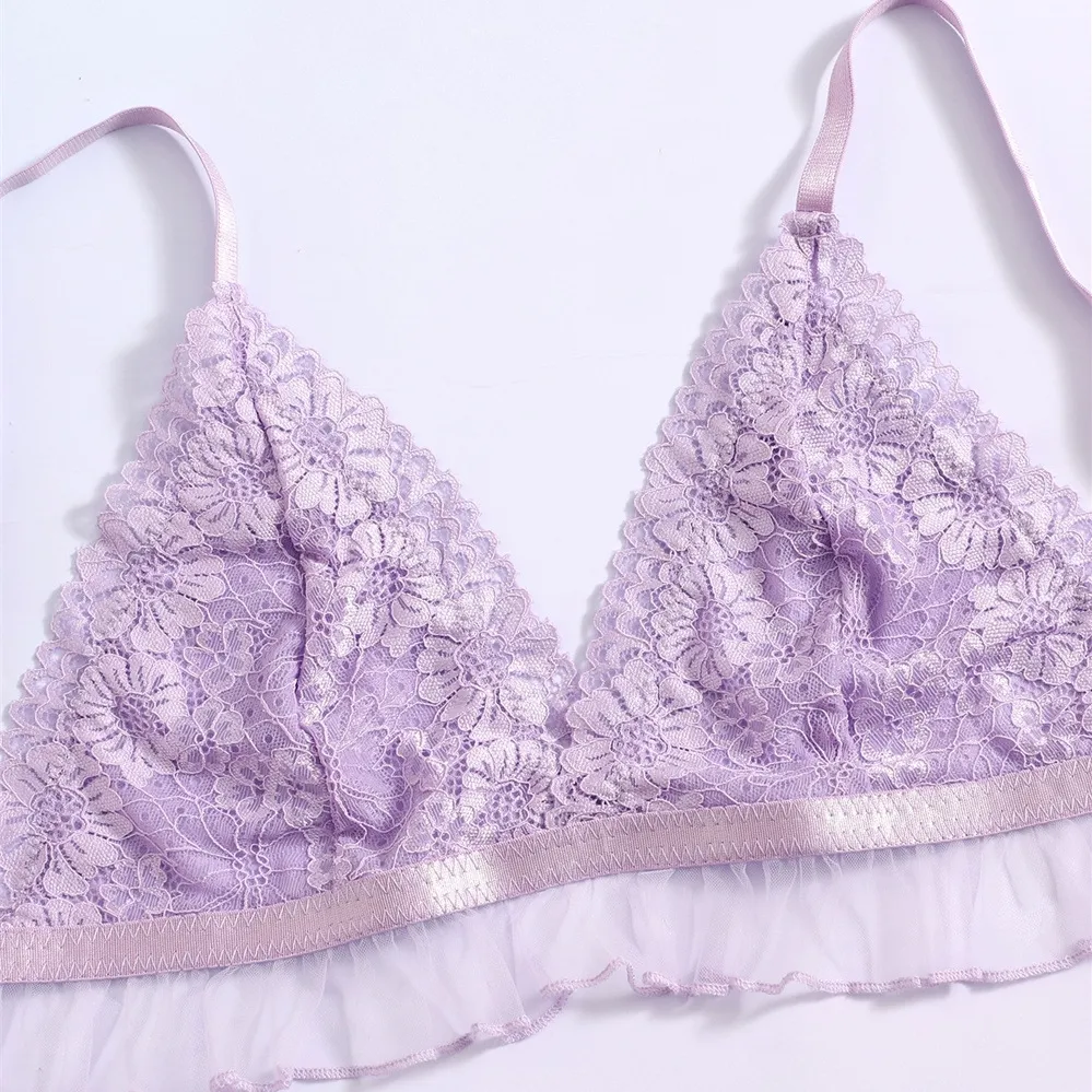 フランス式 高級感 セクシー レース 切り替え ノンワイヤー ゴージャス ブラ・ショーツセット