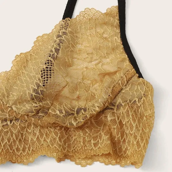 ins超人気 スケスケ 配色 レース リボン Tバック 締め付け感ゼロ ノンワイヤー 高通気 ブラ・ショーツセット