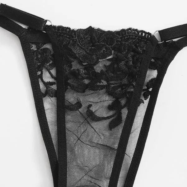 視線を奪う 超セクシー レース 勝負下着 ノンワイヤー 誘惑的 スケスケ 瞬間脱着 ブラ・ショーツセット