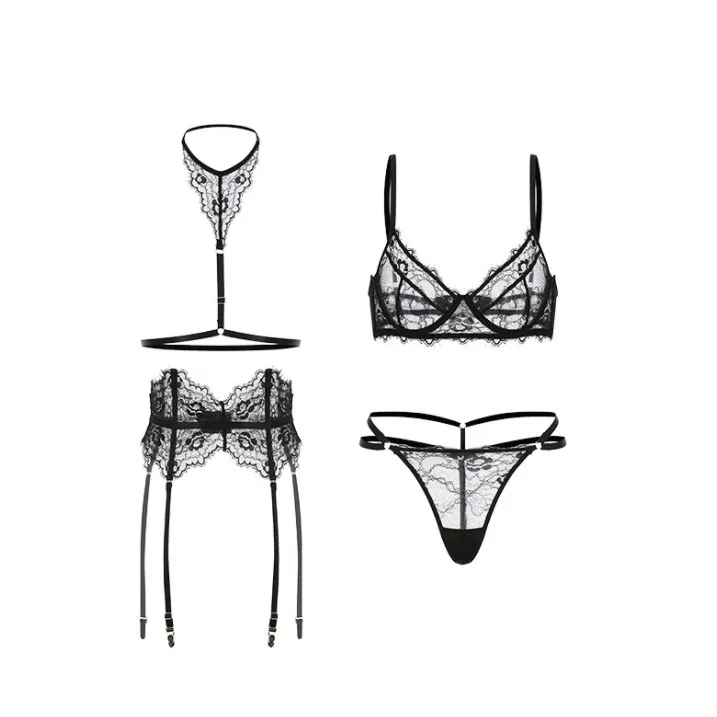 セクシー スケスケ ワイヤー入り レース マンネリ解消 Ｔバック ブラ・ショーツセット