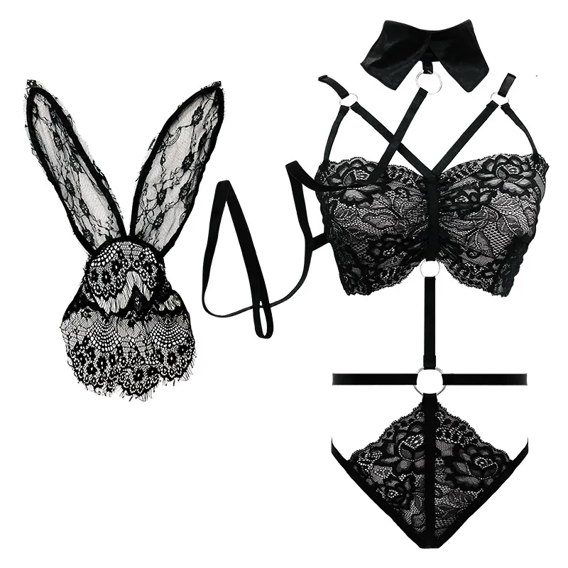 マンネリ解消 調教 ノンワイヤー セクシー スケスケ ボディスーツ SM ブラ・ショーツセット