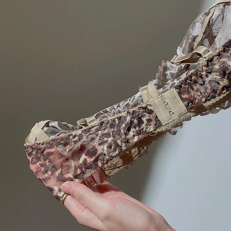 フランス式 超薄手 レース ワイヤー入り セクシー A-Dカップ 美胸 ブラ・ショーツセット