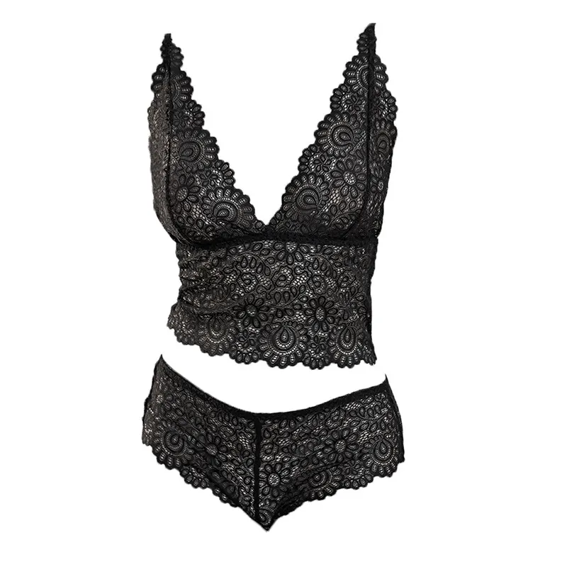 大人女子系 華やか レース ノンワイヤー プルオーバー 高通気 薄手カップ ブラ・ショーツセット
