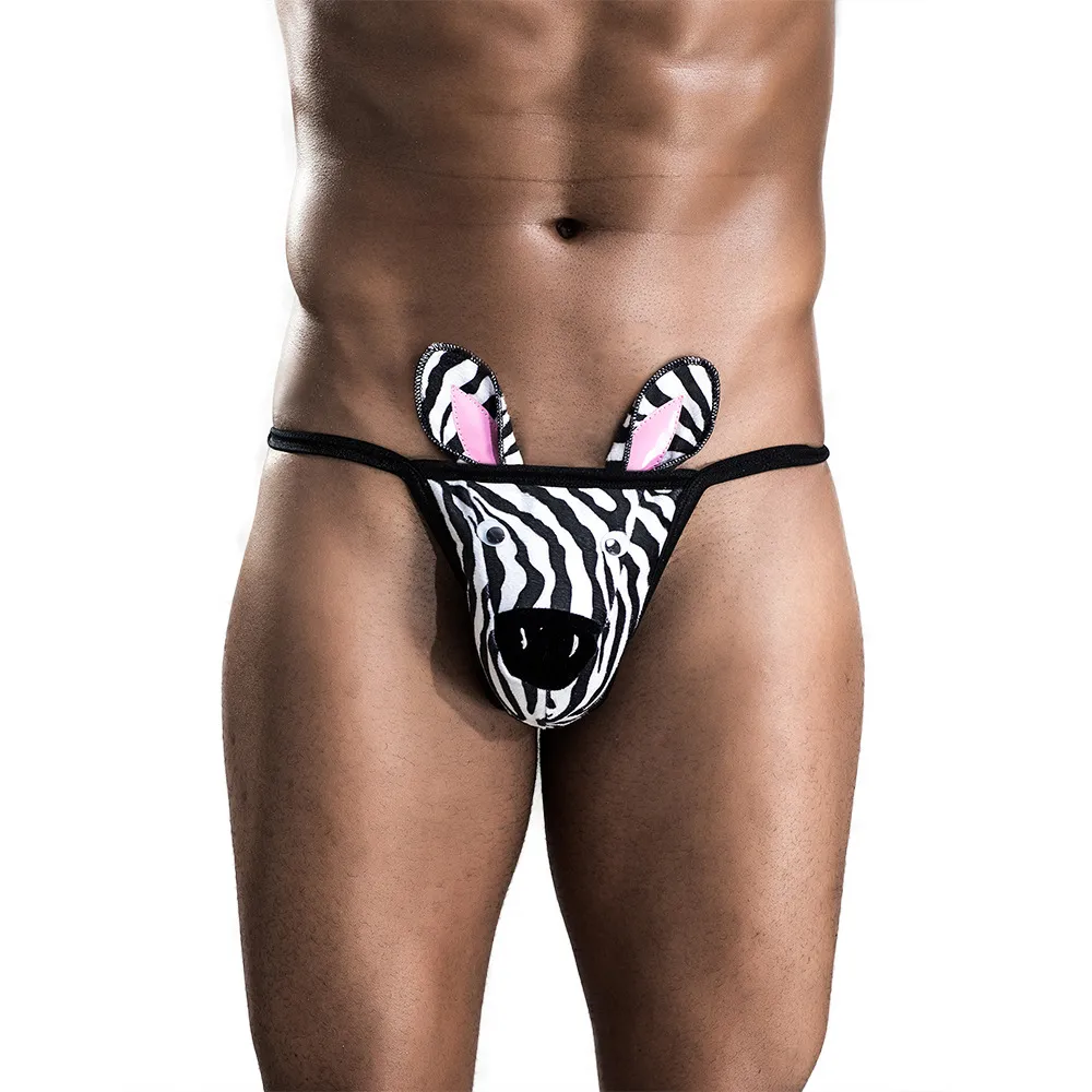 【クリスマス】お洒落 アニマル柄 エルク デート 夜の営み セクシー メンズ Ｔバック・タンガ