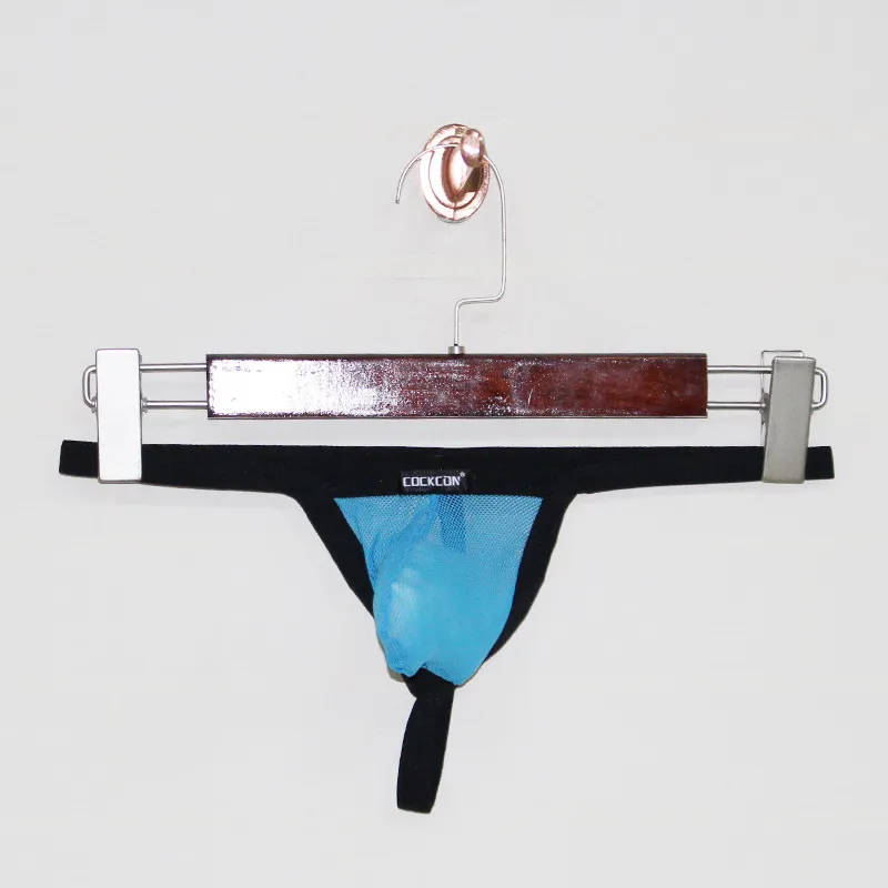 目を惹く セクシー 丸見 全7色 ホット 誘惑的 メッシュ 配色 切り替え Tバック メンズ