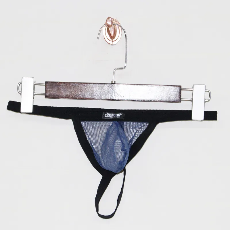 目を惹く セクシー 丸見 全7色 ホット 誘惑的 メッシュ 配色 切り替え Tバック メンズ