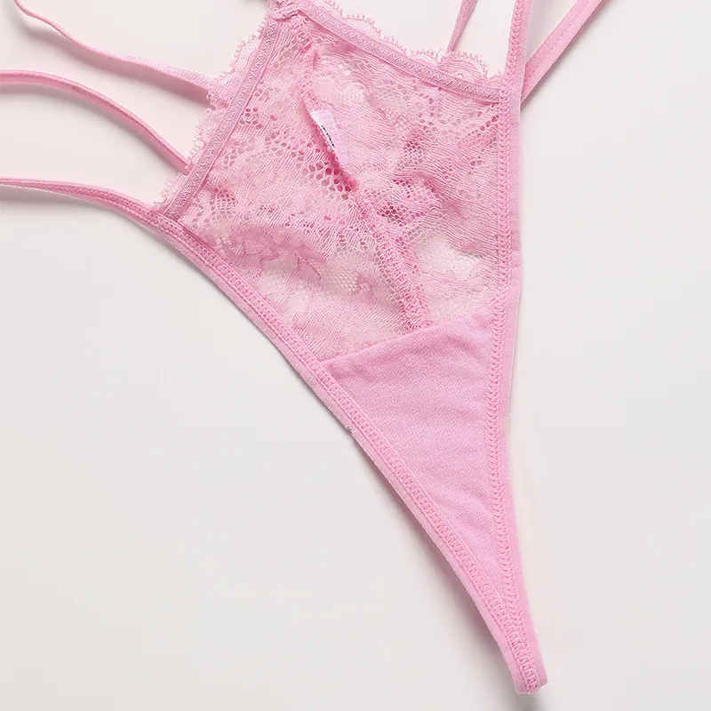 欧米風 オシャレ セクシー 透かし彫り レース ノンワイヤー 誘惑 ブラ・ショーツセット