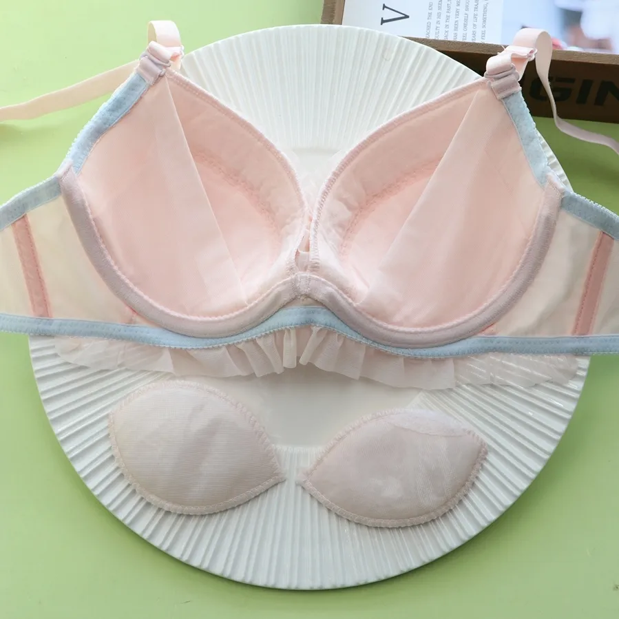 ガーリッシュ 単品販売可能 離れ乳改善 ワイヤー入り A-Eカップ レース 補正 ブラ・ショーツセット