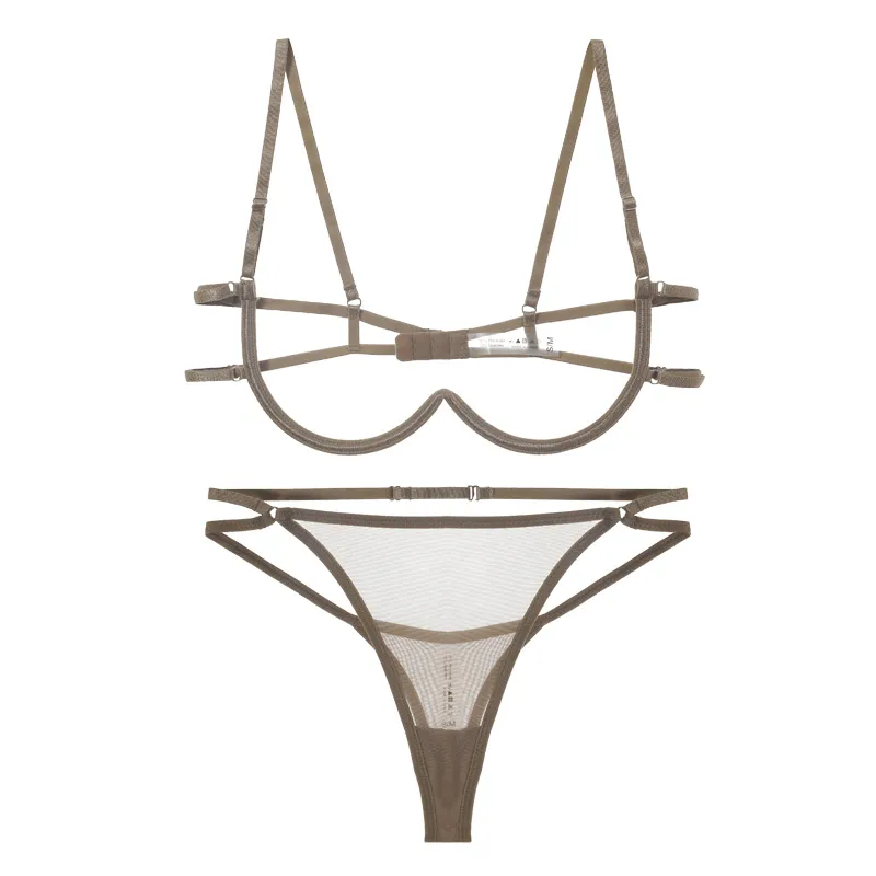 超セクシー ワイヤー入り 透かし彫り A-Cカップ しっかり支え 薄手 小さく見せる ブラ・ショーツセット