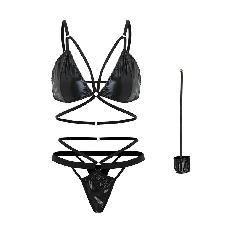 セクシー女王 SM 過激 夜の遊び ノンワイヤー 透かし彫り ホット ブラ・ショーツセット
