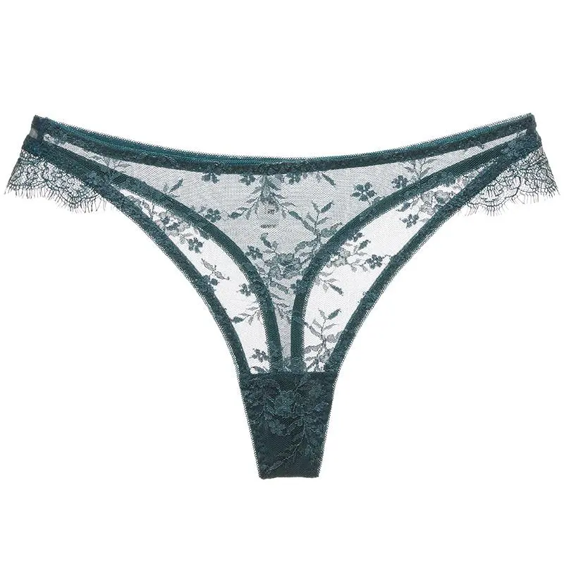 圧倒的セクシー 透け感 レース 通気性良い 刺繡 お洒落 Tバック・タンガ