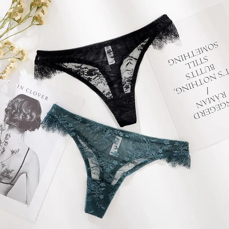 圧倒的セクシー 透け感 レース 通気性良い 刺繡 お洒落 Tバック・タンガ