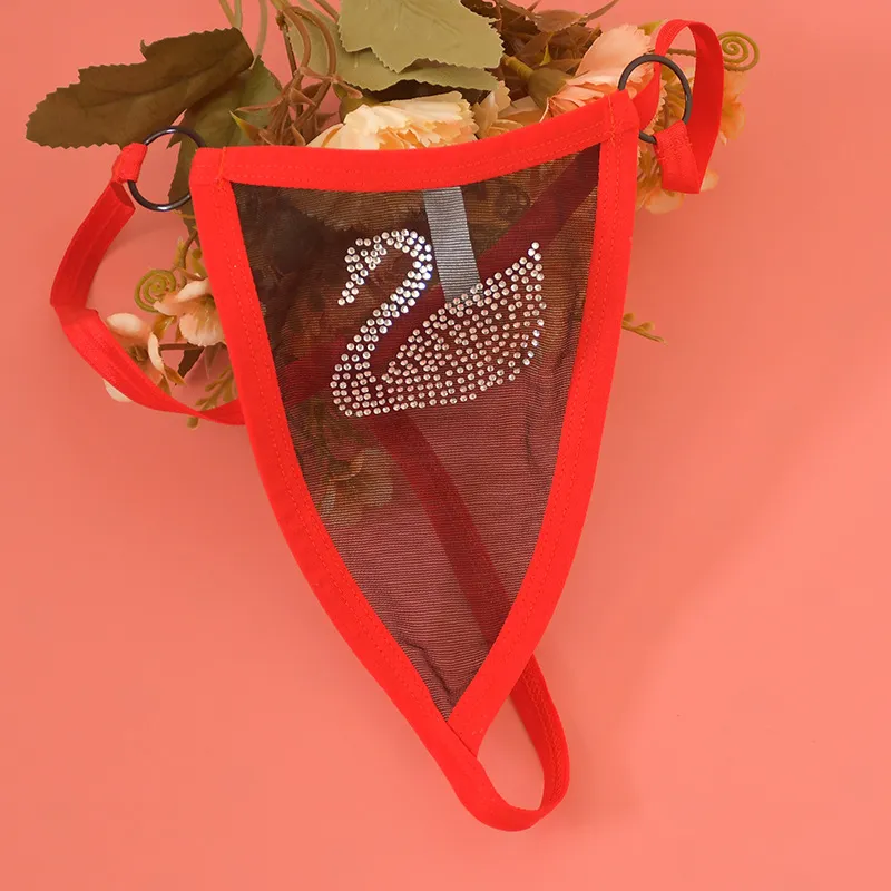 民族風 プリント 透け レース 脱ぎやすい 興奮度アップ セクシー Tバック・タンガ