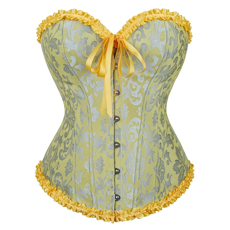 華麗なレース ウエストニッパー 結婚式 刺繍 オーバーバスト ダイエットコルセット