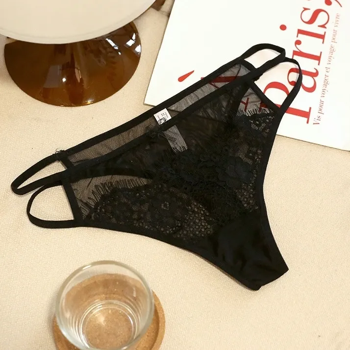 新作登場 オシャレ 高通気 セクシー 着回し力抜群 レース 刺繡 透け透け Ｔバック・タンガ