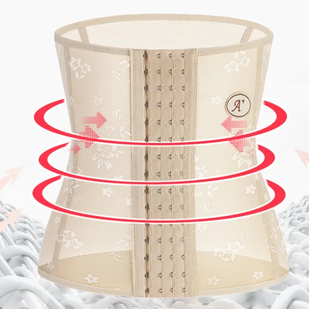 お買い得  無地 着瘦せフロントホック 高通気 ウエスト ニッパー コルセットダイエット