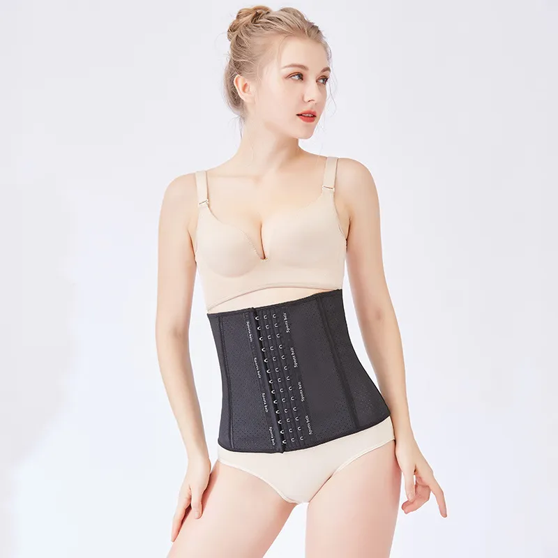 ラテックス 高通気 着瘦せ フロントホック 産後 体型補正 お腹を引き締める ウエストニッパー