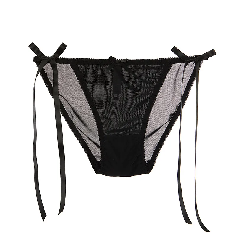 絶対欲しい リボン飾り 着心地良い 高通気 スケスケ  抗菌防臭 Tバック・タンガ