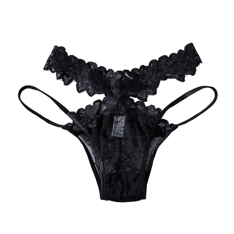 オシャレ欧米風 二つタイプ 超薄い レース 切り替え スケスケ 透かし彫り セクシー Tバック・タンガ