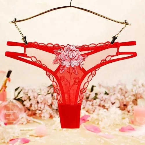 繊細な刺繡 セクシー 誘惑 透け感 エロい マンネリ解消 レース バラ 花柄 Ｔバック・タンガ