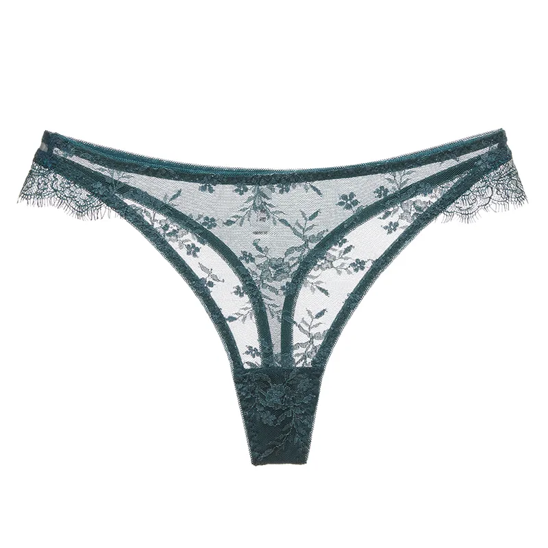 上品さたっぷり セクシー 透け感 レース 柔らかい 花柄 Tバック・タンガ