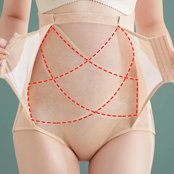 ハイウエスト 美尻 フィット感 ヒップアップ 薄手 瘦せる ホック コルセットダイエット
