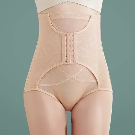 ハイウエスト 美尻 フィット感 ヒップアップ 薄手 瘦せる ホック コルセットダイエット