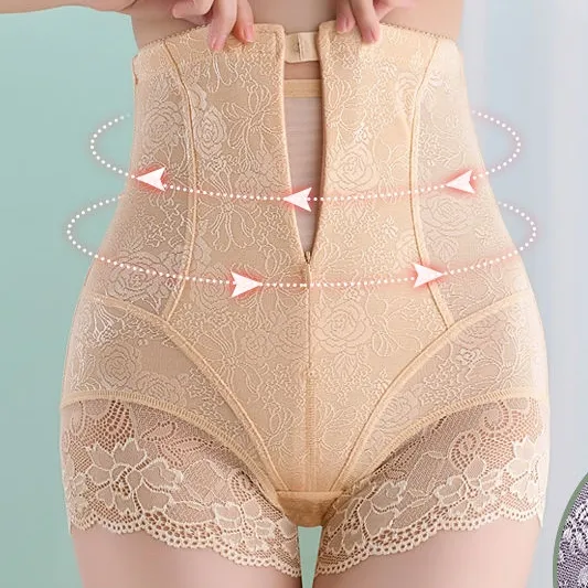ハイウエスト レース 高通気 骨盤ショーツ 産後 サポート ヒップアップ ダイエット コルセットダイエット