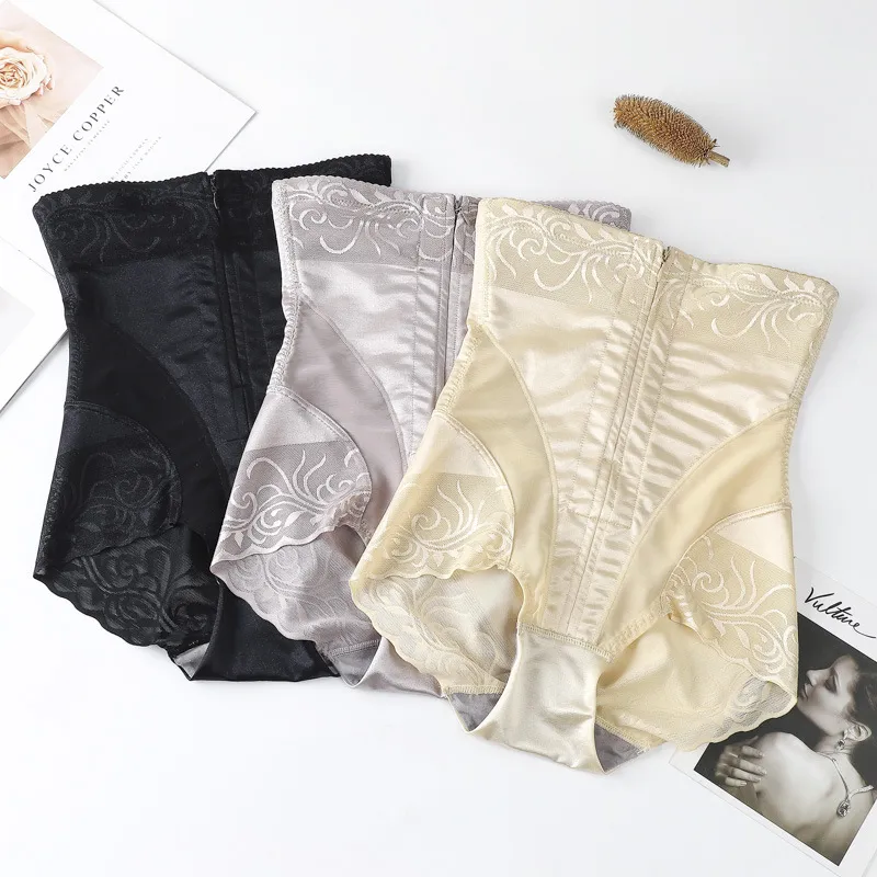 加圧 美尻 お腹押え 腹巻き 切り替え レース ファスナーコルセットダイエット