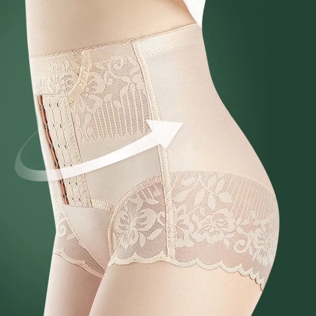 補正下着 ハイウエスト レース 切り替え 加圧 コルセットダイエット