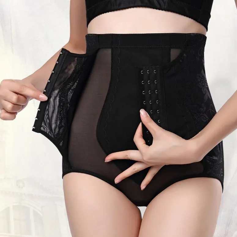 伸縮性のある 下半身ダイエ レース 切り替え 補整下着  産後 ハイウエスト コルセットダイエット