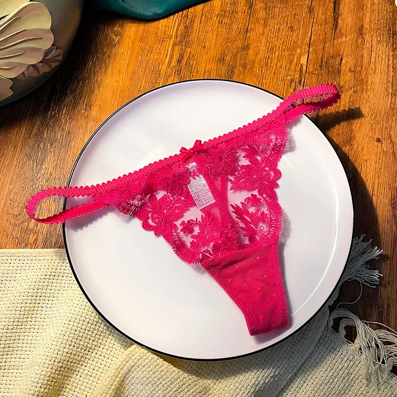 人気爆発 セクシー 刺繡 レース スケスケ マンネリ解消 誘惑 無地 オシャレＴバック・タンガ