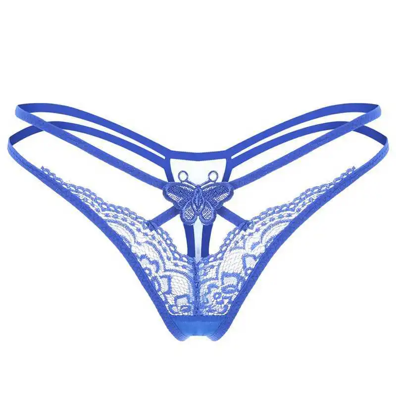 視線独占中 レース 切り替え 蝶 ホット 透け 美尻 透かし彫り エロ可愛い Tバック・タンガ