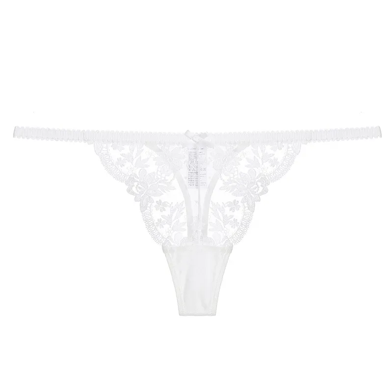 美人度アップ レース 切り替え 刺繍 高級感 ローウェスト 誘惑 セクシー Ｔバック・タンガ