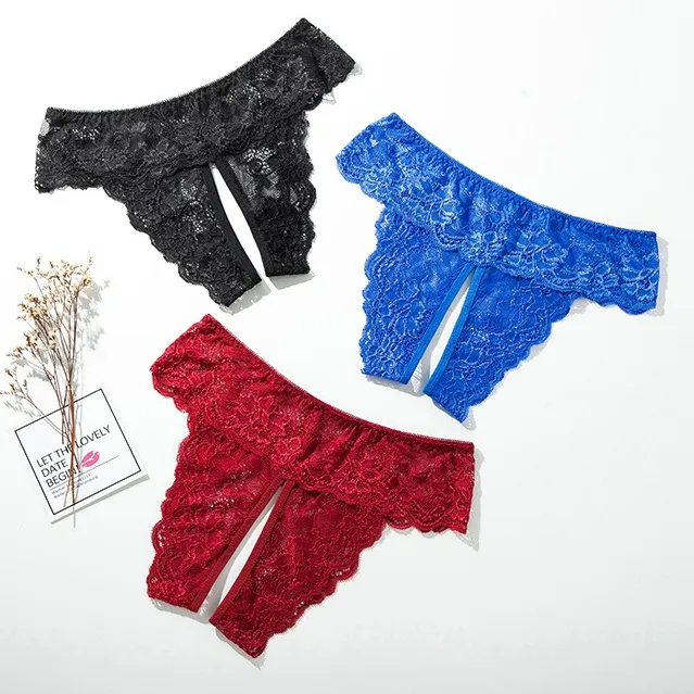 誘惑 夜の営み レース 穴開き セクシー 6色展開 過激エロ 大きいサイズ Ｔバック・タンガ