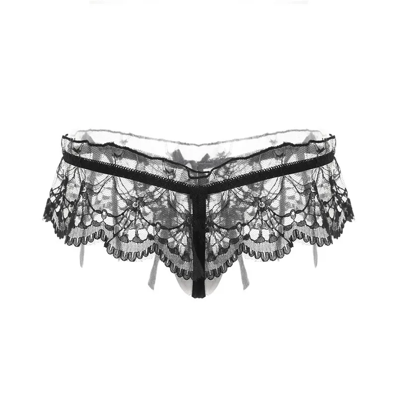 存在感抜群 セクシー 誘惑 マンネリ解消 穴開き リボン レース あざとい Ｔバック・タンガ